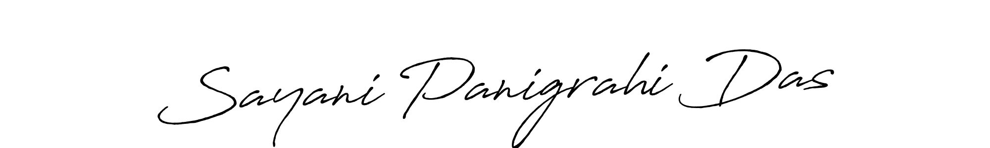 Make a beautiful signature design for name Sayani Panigrahi Das. With this signature (Antro_Vectra_Bolder) style, you can create a handwritten signature for free. Sayani Panigrahi Das signature style 7 images and pictures png