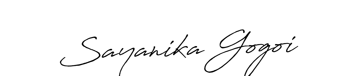 Use a signature maker to create a handwritten signature online. With this signature software, you can design (Antro_Vectra_Bolder) your own signature for name Sayanika Gogoi. Sayanika Gogoi signature style 7 images and pictures png