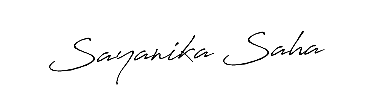 Sayanika Saha stylish signature style. Best Handwritten Sign (Antro_Vectra_Bolder) for my name. Handwritten Signature Collection Ideas for my name Sayanika Saha. Sayanika Saha signature style 7 images and pictures png