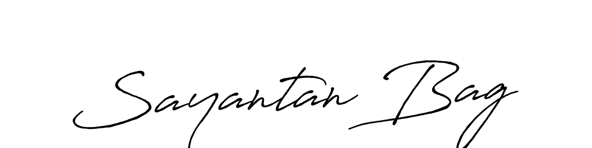 Also we have Sayantan Bag name is the best signature style. Create professional handwritten signature collection using Antro_Vectra_Bolder autograph style. Sayantan Bag signature style 7 images and pictures png