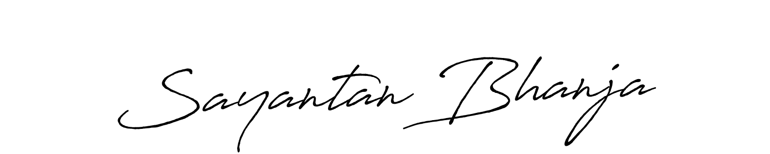 Use a signature maker to create a handwritten signature online. With this signature software, you can design (Antro_Vectra_Bolder) your own signature for name Sayantan Bhanja. Sayantan Bhanja signature style 7 images and pictures png