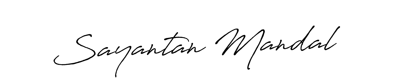 Design your own signature with our free online signature maker. With this signature software, you can create a handwritten (Antro_Vectra_Bolder) signature for name Sayantan Mandal. Sayantan Mandal signature style 7 images and pictures png