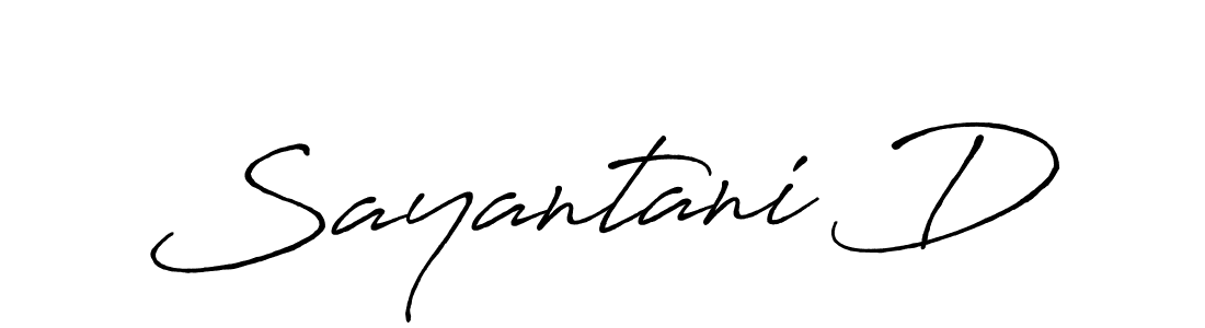 How to make Sayantani D name signature. Use Antro_Vectra_Bolder style for creating short signs online. This is the latest handwritten sign. Sayantani D signature style 7 images and pictures png