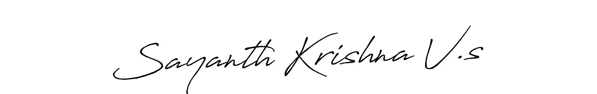 Make a beautiful signature design for name Sayanth Krishna V.s. Use this online signature maker to create a handwritten signature for free. Sayanth Krishna V.s signature style 7 images and pictures png