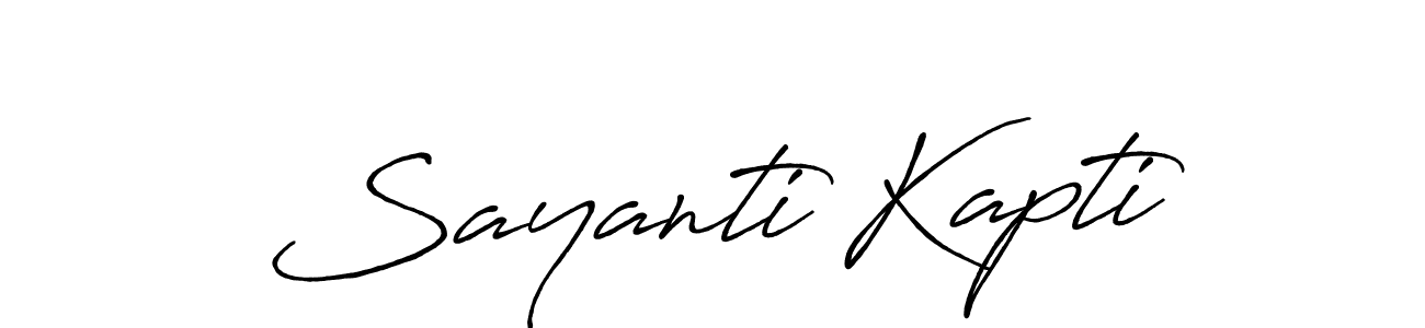 Antro_Vectra_Bolder is a professional signature style that is perfect for those who want to add a touch of class to their signature. It is also a great choice for those who want to make their signature more unique. Get Sayanti Kapti name to fancy signature for free. Sayanti Kapti signature style 7 images and pictures png