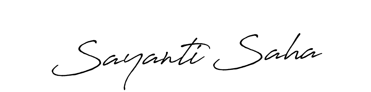Make a beautiful signature design for name Sayanti Saha. Use this online signature maker to create a handwritten signature for free. Sayanti Saha signature style 7 images and pictures png