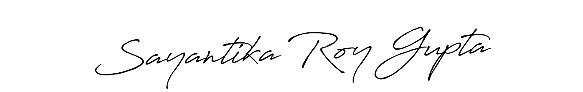 Sayantika Roy Gupta stylish signature style. Best Handwritten Sign (Antro_Vectra_Bolder) for my name. Handwritten Signature Collection Ideas for my name Sayantika Roy Gupta. Sayantika Roy Gupta signature style 7 images and pictures png