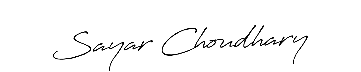 Design your own signature with our free online signature maker. With this signature software, you can create a handwritten (Antro_Vectra_Bolder) signature for name Sayar Choudhary. Sayar Choudhary signature style 7 images and pictures png