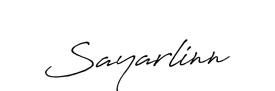 You should practise on your own different ways (Antro_Vectra_Bolder) to write your name (Sayarlinn) in signature. don't let someone else do it for you. Sayarlinn signature style 7 images and pictures png