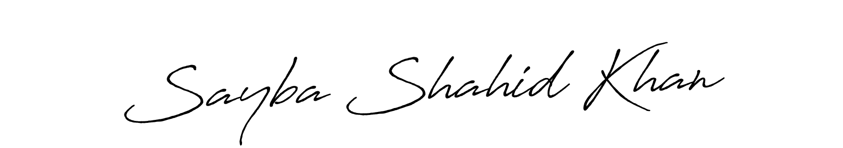 This is the best signature style for the Sayba Shahid Khan name. Also you like these signature font (Antro_Vectra_Bolder). Mix name signature. Sayba Shahid Khan signature style 7 images and pictures png