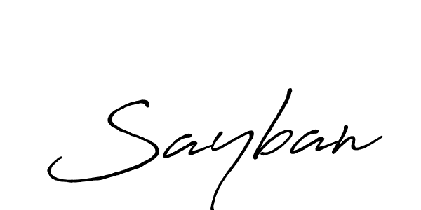 Use a signature maker to create a handwritten signature online. With this signature software, you can design (Antro_Vectra_Bolder) your own signature for name Sayban. Sayban signature style 7 images and pictures png