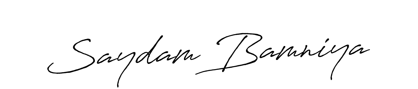 Also we have Saydam Bamniya name is the best signature style. Create professional handwritten signature collection using Antro_Vectra_Bolder autograph style. Saydam Bamniya signature style 7 images and pictures png