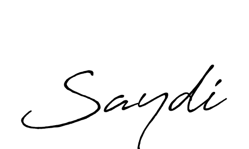 Create a beautiful signature design for name Saydi. With this signature (Antro_Vectra_Bolder) fonts, you can make a handwritten signature for free. Saydi signature style 7 images and pictures png