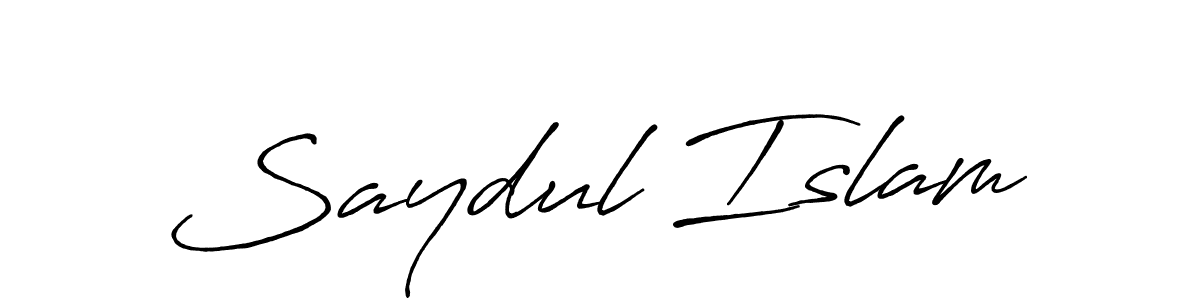 Use a signature maker to create a handwritten signature online. With this signature software, you can design (Antro_Vectra_Bolder) your own signature for name Saydul Islam. Saydul Islam signature style 7 images and pictures png