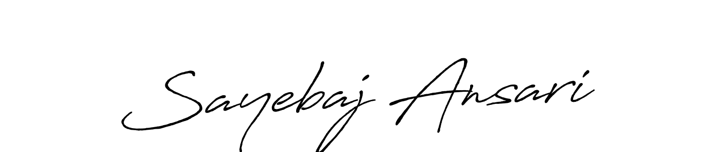 Sayebaj Ansari stylish signature style. Best Handwritten Sign (Antro_Vectra_Bolder) for my name. Handwritten Signature Collection Ideas for my name Sayebaj Ansari. Sayebaj Ansari signature style 7 images and pictures png