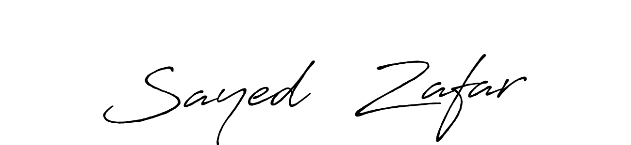 Create a beautiful signature design for name Sayed   Zafar. With this signature (Antro_Vectra_Bolder) fonts, you can make a handwritten signature for free. Sayed   Zafar signature style 7 images and pictures png