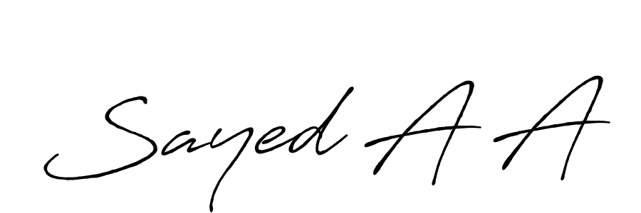 Similarly Antro_Vectra_Bolder is the best handwritten signature design. Signature creator online .You can use it as an online autograph creator for name Sayed A A. Sayed A A signature style 7 images and pictures png