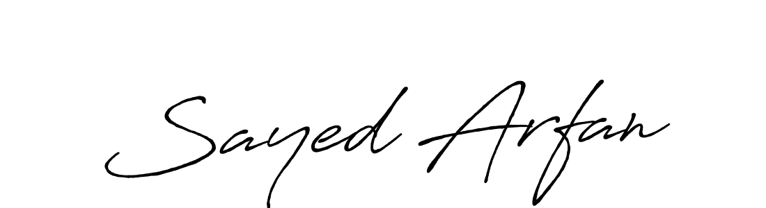 Make a beautiful signature design for name Sayed Arfan. With this signature (Antro_Vectra_Bolder) style, you can create a handwritten signature for free. Sayed Arfan signature style 7 images and pictures png