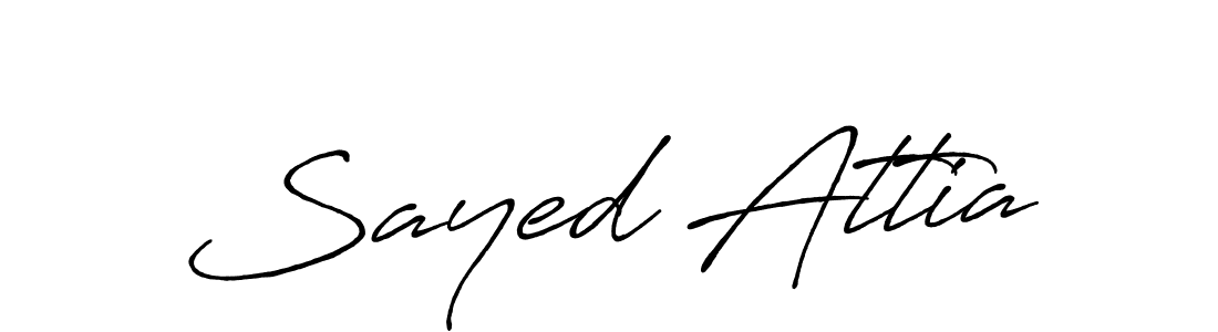 Design your own signature with our free online signature maker. With this signature software, you can create a handwritten (Antro_Vectra_Bolder) signature for name Sayed Attia. Sayed Attia signature style 7 images and pictures png