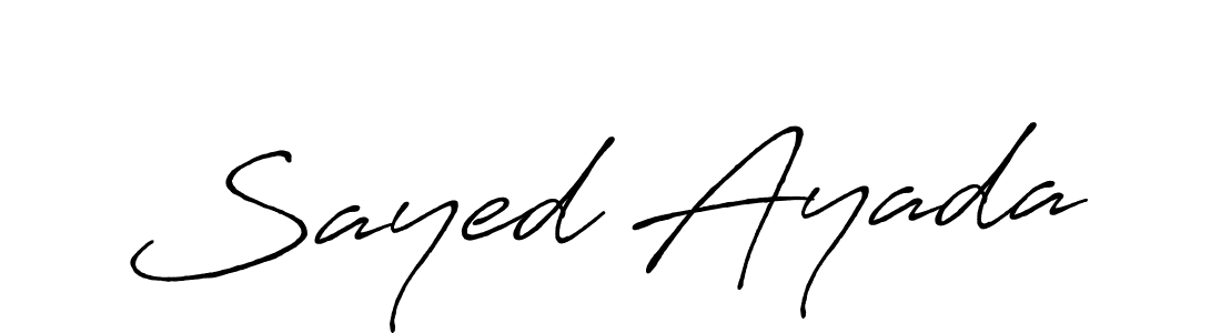 How to make Sayed Ayada signature? Antro_Vectra_Bolder is a professional autograph style. Create handwritten signature for Sayed Ayada name. Sayed Ayada signature style 7 images and pictures png