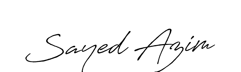 Sayed Azim stylish signature style. Best Handwritten Sign (Antro_Vectra_Bolder) for my name. Handwritten Signature Collection Ideas for my name Sayed Azim. Sayed Azim signature style 7 images and pictures png