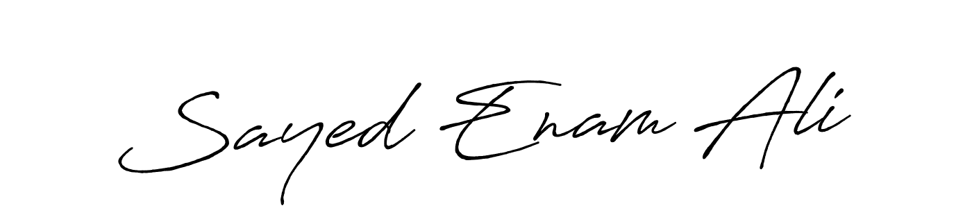 Design your own signature with our free online signature maker. With this signature software, you can create a handwritten (Antro_Vectra_Bolder) signature for name Sayed Enam Ali. Sayed Enam Ali signature style 7 images and pictures png