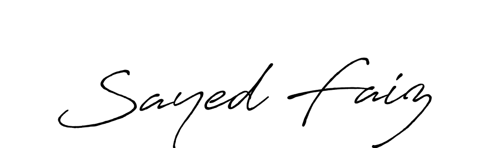 Design your own signature with our free online signature maker. With this signature software, you can create a handwritten (Antro_Vectra_Bolder) signature for name Sayed Faiz. Sayed Faiz signature style 7 images and pictures png