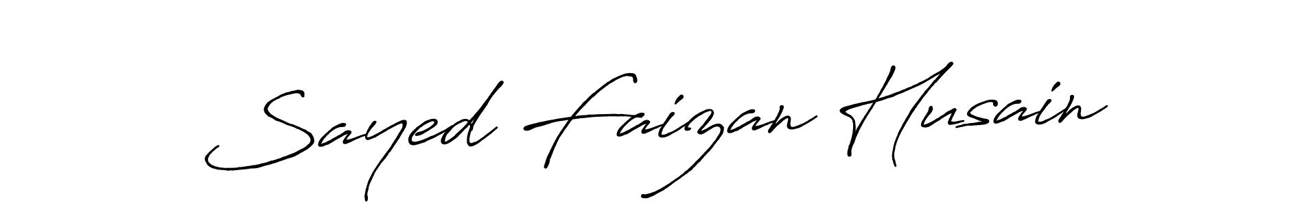 Make a beautiful signature design for name Sayed Faizan Husain. With this signature (Antro_Vectra_Bolder) style, you can create a handwritten signature for free. Sayed Faizan Husain signature style 7 images and pictures png