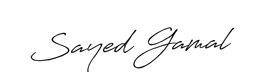 It looks lik you need a new signature style for name Sayed Gamal. Design unique handwritten (Antro_Vectra_Bolder) signature with our free signature maker in just a few clicks. Sayed Gamal signature style 7 images and pictures png