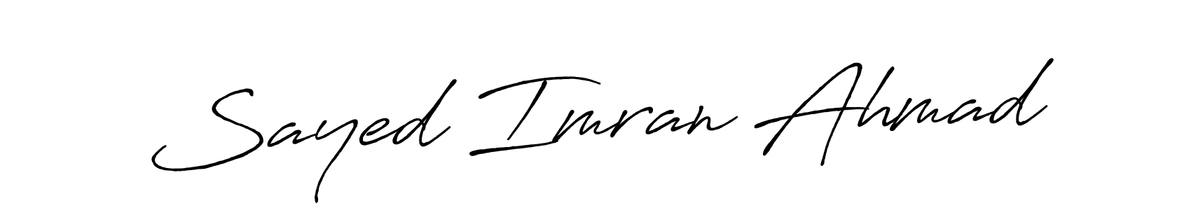 Also we have Sayed Imran Ahmad name is the best signature style. Create professional handwritten signature collection using Antro_Vectra_Bolder autograph style. Sayed Imran Ahmad signature style 7 images and pictures png