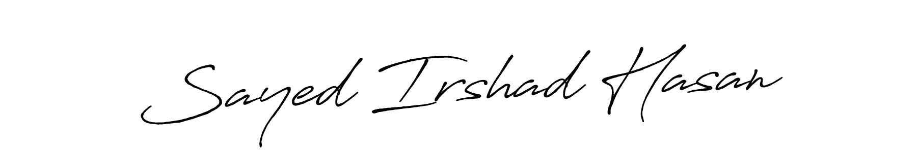 Make a beautiful signature design for name Sayed Irshad Hasan. With this signature (Antro_Vectra_Bolder) style, you can create a handwritten signature for free. Sayed Irshad Hasan signature style 7 images and pictures png