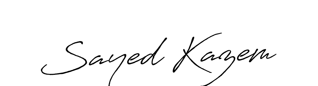 Also we have Sayed Kazem name is the best signature style. Create professional handwritten signature collection using Antro_Vectra_Bolder autograph style. Sayed Kazem signature style 7 images and pictures png