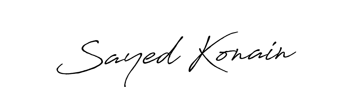 Create a beautiful signature design for name Sayed Konain. With this signature (Antro_Vectra_Bolder) fonts, you can make a handwritten signature for free. Sayed Konain signature style 7 images and pictures png