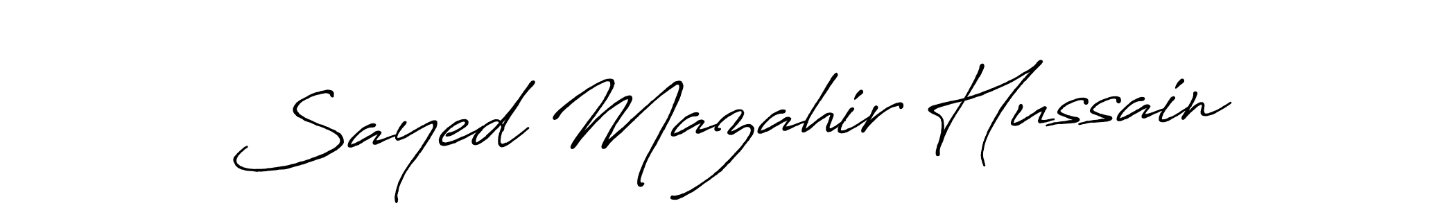 This is the best signature style for the Sayed Mazahir Hussain name. Also you like these signature font (Antro_Vectra_Bolder). Mix name signature. Sayed Mazahir Hussain signature style 7 images and pictures png