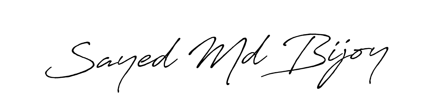 Make a beautiful signature design for name Sayed Md Bijoy. With this signature (Antro_Vectra_Bolder) style, you can create a handwritten signature for free. Sayed Md Bijoy signature style 7 images and pictures png