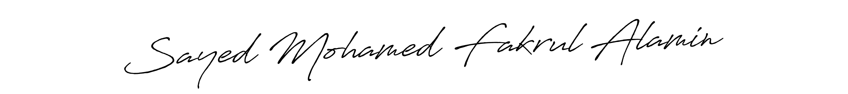 Create a beautiful signature design for name Sayed Mohamed Fakrul Alamin. With this signature (Antro_Vectra_Bolder) fonts, you can make a handwritten signature for free. Sayed Mohamed Fakrul Alamin signature style 7 images and pictures png