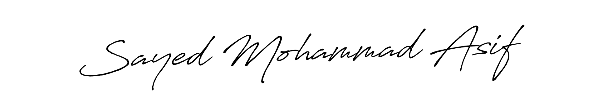 Also we have Sayed Mohammad Asif name is the best signature style. Create professional handwritten signature collection using Antro_Vectra_Bolder autograph style. Sayed Mohammad Asif signature style 7 images and pictures png