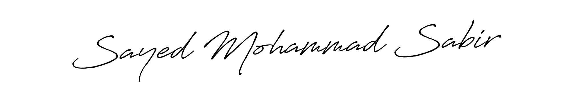 Design your own signature with our free online signature maker. With this signature software, you can create a handwritten (Antro_Vectra_Bolder) signature for name Sayed Mohammad Sabir. Sayed Mohammad Sabir signature style 7 images and pictures png