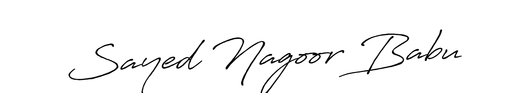 This is the best signature style for the Sayed Nagoor Babu name. Also you like these signature font (Antro_Vectra_Bolder). Mix name signature. Sayed Nagoor Babu signature style 7 images and pictures png