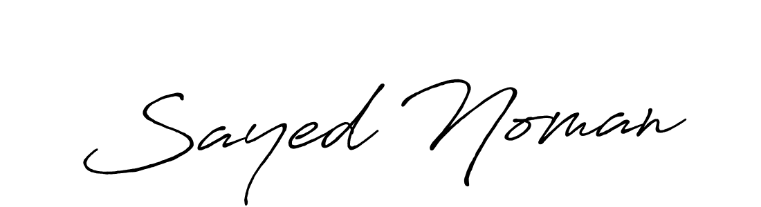 Create a beautiful signature design for name Sayed Noman. With this signature (Antro_Vectra_Bolder) fonts, you can make a handwritten signature for free. Sayed Noman signature style 7 images and pictures png