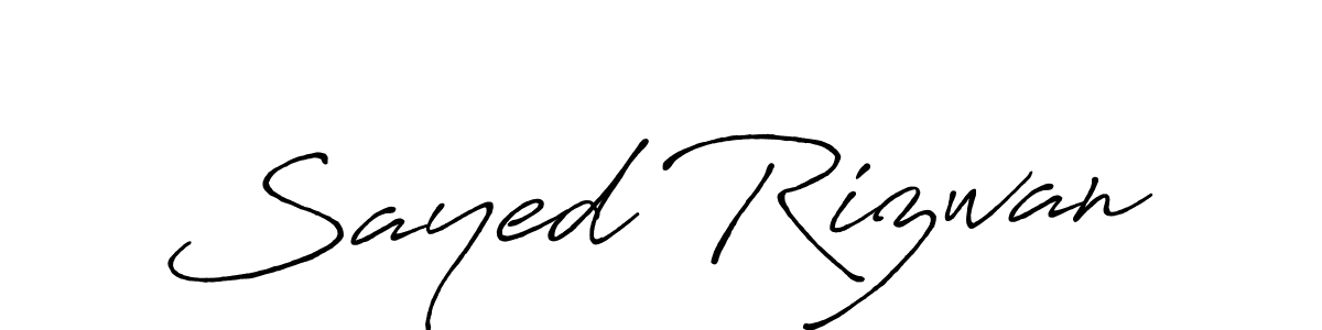 Sayed Rizwan stylish signature style. Best Handwritten Sign (Antro_Vectra_Bolder) for my name. Handwritten Signature Collection Ideas for my name Sayed Rizwan. Sayed Rizwan signature style 7 images and pictures png