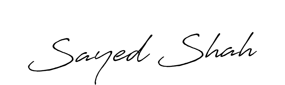 How to make Sayed Shah signature? Antro_Vectra_Bolder is a professional autograph style. Create handwritten signature for Sayed Shah name. Sayed Shah signature style 7 images and pictures png