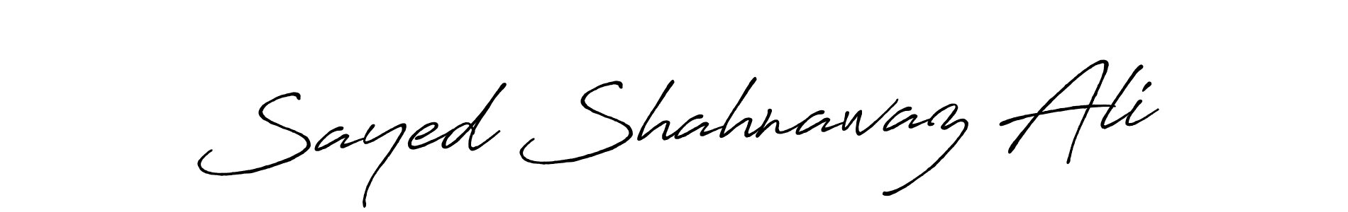 Create a beautiful signature design for name Sayed Shahnawaz Ali. With this signature (Antro_Vectra_Bolder) fonts, you can make a handwritten signature for free. Sayed Shahnawaz Ali signature style 7 images and pictures png