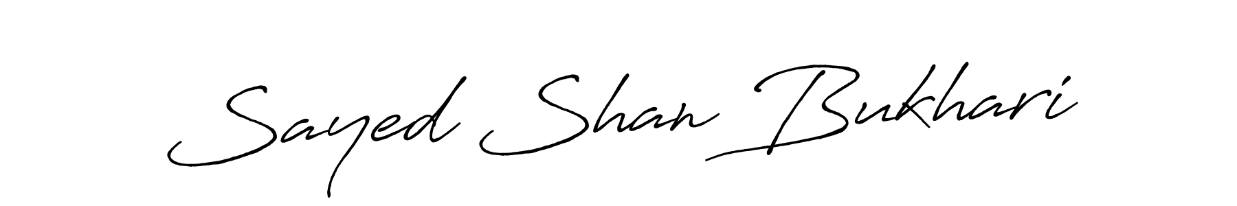 Use a signature maker to create a handwritten signature online. With this signature software, you can design (Antro_Vectra_Bolder) your own signature for name Sayed Shan Bukhari. Sayed Shan Bukhari signature style 7 images and pictures png
