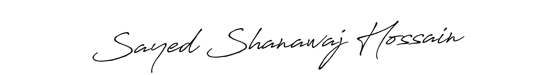 Create a beautiful signature design for name Sayed Shanawaj Hossain. With this signature (Antro_Vectra_Bolder) fonts, you can make a handwritten signature for free. Sayed Shanawaj Hossain signature style 7 images and pictures png