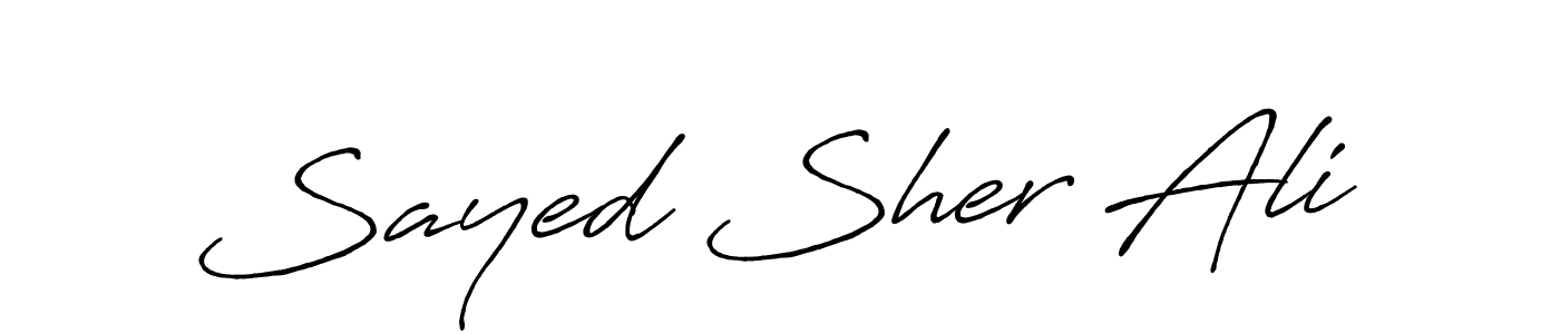 Design your own signature with our free online signature maker. With this signature software, you can create a handwritten (Antro_Vectra_Bolder) signature for name Sayed Sher Ali. Sayed Sher Ali signature style 7 images and pictures png