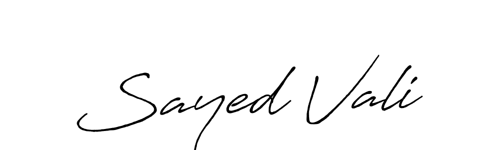 Sayed Vali stylish signature style. Best Handwritten Sign (Antro_Vectra_Bolder) for my name. Handwritten Signature Collection Ideas for my name Sayed Vali. Sayed Vali signature style 7 images and pictures png