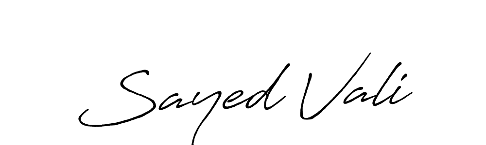 Sayed Vali stylish signature style. Best Handwritten Sign (Antro_Vectra_Bolder) for my name. Handwritten Signature Collection Ideas for my name Sayed Vali. Sayed Vali signature style 7 images and pictures png