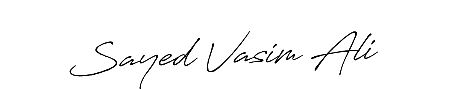 Make a beautiful signature design for name Sayed Vasim Ali. Use this online signature maker to create a handwritten signature for free. Sayed Vasim Ali signature style 7 images and pictures png