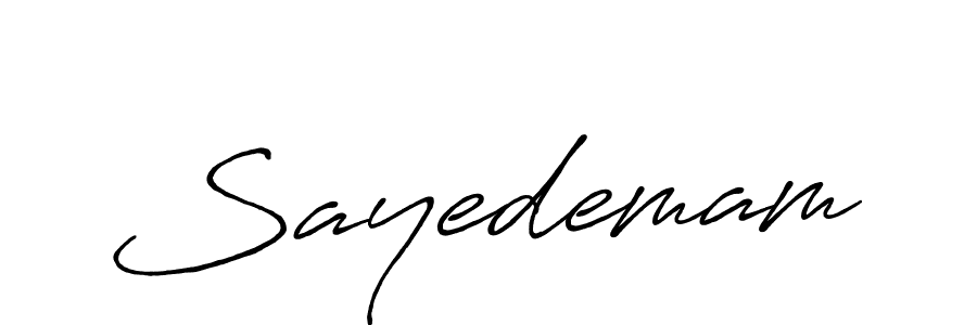 How to make Sayedemam name signature. Use Antro_Vectra_Bolder style for creating short signs online. This is the latest handwritten sign. Sayedemam signature style 7 images and pictures png